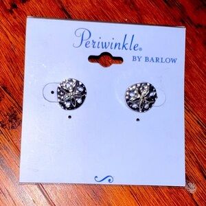 Periwinkle by Barlow Hammered Sand Dollar Earrings - NEW, summer beach earrings